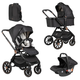 Миниатюра изображения товара Детская универсальная коляска Farfello Belleza 2025 3в1 / FB-8 (черное золото)