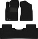 Миниатюра изображения товара Комплект ковриков для авто Alicosta 2648_1_PR-6 для Dongfeng DF6 I пикап 2022-н.в. (ворс, черный)