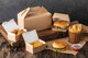 Миниатюра изображения товара Набор коробок упаковочных для еды OSQ Burger M 100/115x100/115x60 (300шт)
