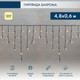 Миниатюра изображения товара Светодиодная бахрома Neon-Night Айсикл 255-156 (4.8x0.6м, теплый белый)