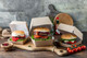 Миниатюра изображения товара Набор коробок упаковочных для еды OSQ Burger L 123/140x123/140x70 (240шт)