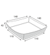 Миниатюра изображения товара Набор бумажных лотков OSQ Tray 550 noL 110/139x110/139x42 (480шт)