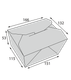 Миниатюра изображения товара Набор коробок упаковочных для еды OSQ Fold Box 900 115/151x132/166x53 (240шт)