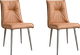 Миниатюра изображения товара Набор стульев ДСВ Сенатор (2 шт, кожа коричневая/опора бежевая)