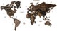 Миниатюра изображения товара Декор настенный Woodary Карта мира многоуровневая XXL. С подложкой / 31501 (венге)