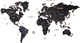 Миниатюра изображения товара Декор настенный Woodary Карта мира многоуровневая L. С подложкой / 32581 (обсидиан)