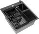 Миниатюра изображения товара Мойка кухонная Basic CL DS Decor 45x50 (черный, коландер, дозатор)