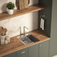 Миниатюра изображения товара Мойка кухонная Basic CL DS Decor 45x50  (сатин, коландер, дозатор)