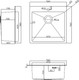 Миниатюра изображения товара Мойка кухонная Basic CL DS Decor 50x50 (черный, коландер, дозатор)