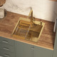 Миниатюра изображения товара Мойка кухонная Basic CL DS Decor 50x50 (золото, коландер, дозатор)