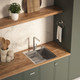 Миниатюра изображения товара Мойка кухонная Basic CL DS Decor 50x50 (сатин, коландер, дозатор)
