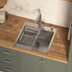 Миниатюра изображения товара Мойка кухонная Basic CL DS Decor 50x50 (сатин, коландер, дозатор)