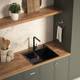 Миниатюра изображения товара Мойка кухонная Basic CL DS Decor 60x50 (черный, коландер, дозатор)