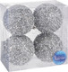 Миниатюра изображения товара Набор шаров новогодних Волшебная страна Сияние серебряное / 110458 (4шт)