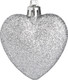 Миниатюра изображения товара Набор елочных игрушек Волшебная страна Сердце серебряное / 110448 (12шт)