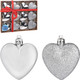 Миниатюра изображения товара Набор елочных игрушек Волшебная страна Сердце серебряное / 110448 (12шт)