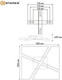 Миниатюра изображения товара Люстра Estares Orlando 120W S-APP-550x550x90-WHITE/WOOD/WHITE-220-IP20