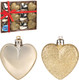 Миниатюра изображения товара Набор елочных игрушек Волшебная страна Сердце золотое / 110447 (12шт)