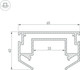 Миниатюра изображения товара Профиль для шинопровода Arlight LGD-STRETCH-4TR-2000 / 033090