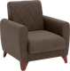 Миниатюра изображения товара Кресло мягкое Олмеко Эдвин М (велюр Ocean 007 коричневый)