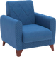 Миниатюра изображения товара Кресло мягкое Олмеко Эдвин М (велюр Ocean 018 синий)