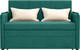 Миниатюра изображения товара Диван Олмеко Дэнди 2 подушки (велюр Fresh изумруд/велюр Fresh крем)