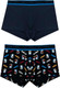 Миниатюра изображения товара Комплект мужских трусов Mark Formelle 411124-2 (р.98-108, прикольные пингвины/глубокий синий-1)
