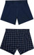 Миниатюра изображения товара Комплект мужских трусов Mark Formelle 411152-2 (р.106-116, клетка на темно-синем/темно-синий)