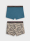 Миниатюра изображения товара Комплект мужских трусов Mark Formelle 411228-2 (р.102-112, зелено-голубой/тату на бежевом)
