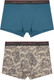Миниатюра изображения товара Комплект мужских трусов Mark Formelle 411228-2 (р.102-112, зелено-голубой/тату на бежевом)