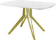 Миниатюра изображения товара Обеденный стол AMC Elite Е21(1100) D2 (золото/мрамор кристалл)