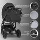 Миниатюра изображения товара Детская универсальная коляска Bubago Pellegrino 3в1 / BG 163-1 (черный)