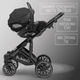 Миниатюра изображения товара Детская универсальная коляска Bubago Pellegrino 3в1 / BG 163-1 (черный)