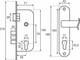 Миниатюра изображения товара Замок врезной Basara 1523 AB m60Z (бронза)