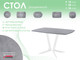 Миниатюра изображения товара Обеденный стол AMC Elite / Е19(1100) D6 (белый/бетон чикаго светло-серый)