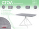 Миниатюра изображения товара Обеденный стол AMC Elite / Е20(1100) D6 (белый/бетон чикаго светло-серый)