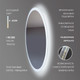 Миниатюра изображения товара Зеркало Алмаз-Люкс Foster 70s-6 (с подсветкой и сенсорной кнопкой)