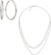 Миниатюра изображения товара Комплект ювелирных украшений из серебра ZORKA Колье 0540068 45см, серьги 0361501/3