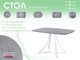 Миниатюра изображения товара Обеденный стол AMC Elite / Е24(1100) D6 (белый/бетон чикаго светло-серый)