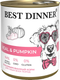 Миниатюра изображения товара Влажный корм для собак Best Dinner Для щенков и взрослых собак Телятина с тыквой (850г)