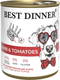 Миниатюра изображения товара Влажный корм для собак Best Dinner Для щенков и взрослых собак Ягненок с томатами (850г)