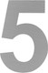 Миниатюра изображения товара Цифра дверная Нора-М Luxe 5 50мм самоклеющаяся (сатин хром, нержавеющая сталь)