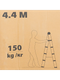 Миниатюра изображения товара Телескопическая лестница ISMA ISMA-UP440-2 (62698)
