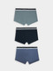 Миниатюра изображения товара Комплект мужских трусов Mark Formelle 411124-3 (р.98-108, бриз/темное небо/темно-синий-1)