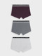 Миниатюра изображения товара Комплект мужских трусов Mark Formelle 411124-3 (р.98-108, светло-серый/серый дым/сливовый)