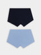 Миниатюра изображения товара Комплект мужских трусов Mark Formelle 411122-2 (р.90-100, пыльно-голубой/неви)