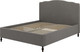 Миниатюра изображения товара Двуспальная кровать Bravo Мебель Лорето 160х200 без ПМ стандарт 5 вариант (серый/серый шелк)