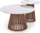 Миниатюра изображения товара Журнальный столик Halmar Carina (бежевый мрамор/орех)