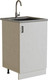 Миниатюра изображения товара Шкаф под мойку No Brand 50 ЛДСП / 310613 (белый мрамор)