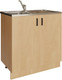 Миниатюра изображения товара Шкаф под мойку No Brand 80 ЛДСП / 506113 (бук)